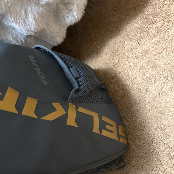 Stylish Gray pickleball Backpack with Gold Accents - Picture 11 of 14